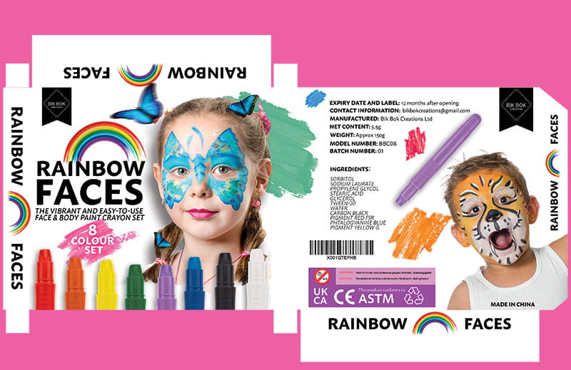 packaging design for face painting crayons packaging design for face painting crayons